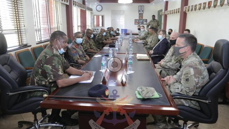 USARAF MAJOR GENERAL ANDREW ROHLING VISITS KENYA ARMY  HEADQUARTERS