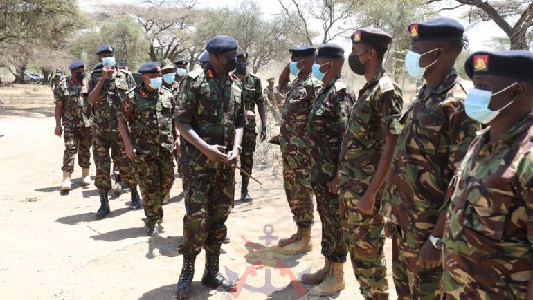 COMMANDER KENYA ARMY VISIT TROOPS IN NANYUKI AND ISIOLO REGIONS