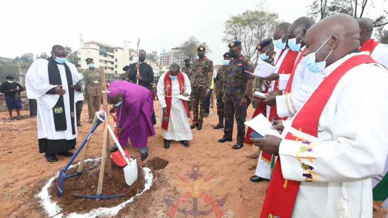THE ACK CHURCH ARCHBISHOP PRESIDES OVER THE GROUND-BREAKING AND DECONSECRATION CEREMONY