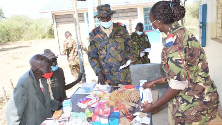 KDF MEDICAL PERSONNEL FROM RECRUITS TRAINING SCHOOL CONDUCT MEDICAL CAMPS IN BARINGO COUNTY
