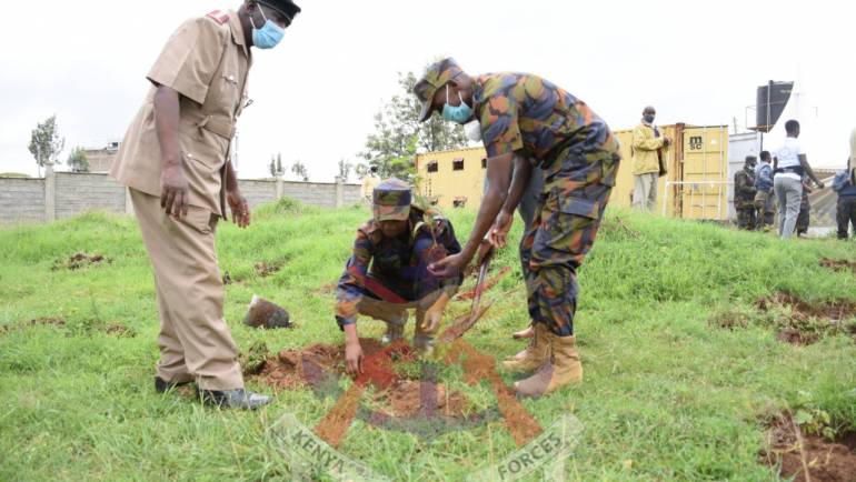 KENYA AIR FORCE PARTICIPATE IN A TREE PLANTING EXERCISE
