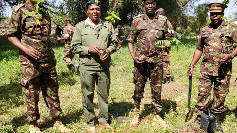 KDF TROOPS ENGAGE IN A TREE PLANTING EXERCISE
