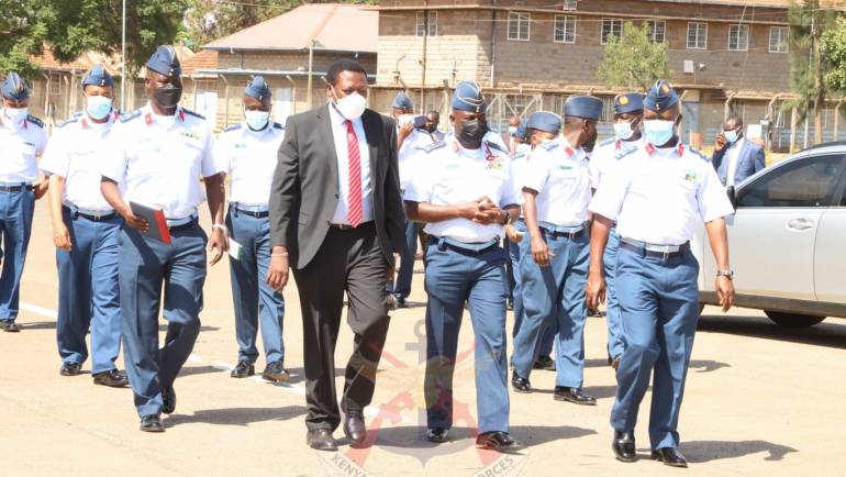 CS DEFENCE VISITS KENYA AIR FORCE HEADQUARTERS