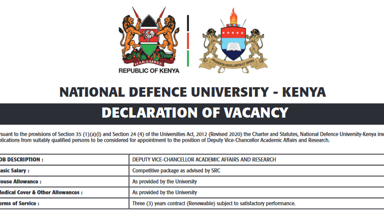 DEPUTY VICE-CHANCELLOR ACADEMIC AFFAIRS AND RESEARCH