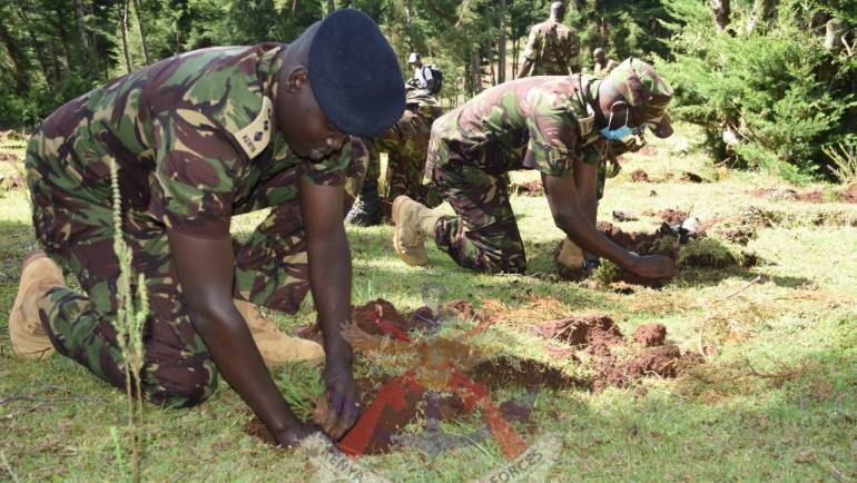 KENYA ARMY CORPS OF TRANSPORT PLANT TREES IN NJABINI FOREST