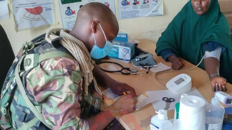 KDF TROOPS CONDUCT FREE MEDICAL CAMP AT HOOSINGO