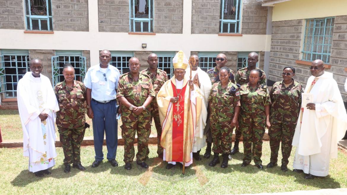BISHOP OF THE CATHOLIC DIOCESE OF MERU, PAYS COURTESY CALL ON CDF AND GRACES CHRISM MASS