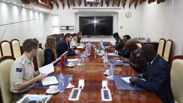 UK MINISTER FOR ARMED FORCES PAYS COURTESY CALL ON CS DEFENCE