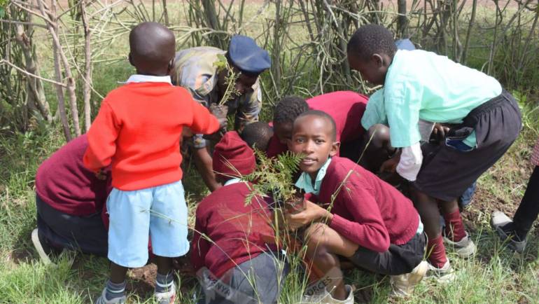 KENYA AIR FORCE PLANTS TREES AT KAMULU