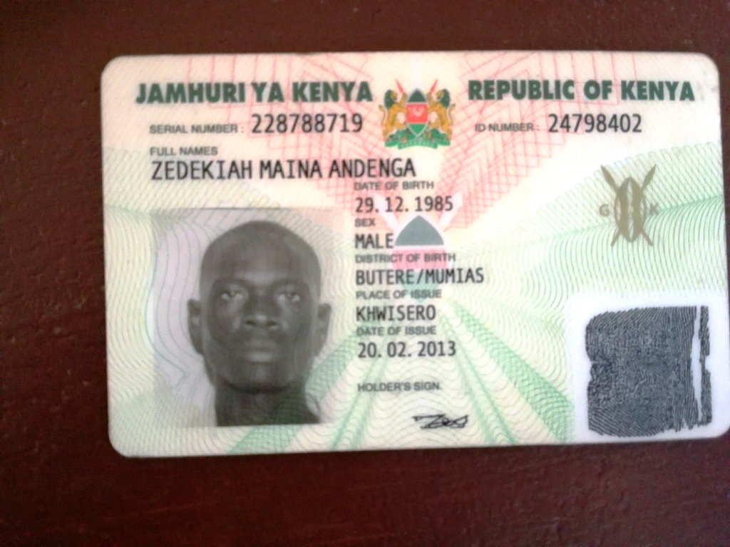 id card – Ministry of Defence – Kenya