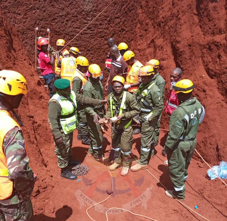 KDF ASSISTS IN RETRIEVAL OF BODIES FROM COLLAPSED LATRINE