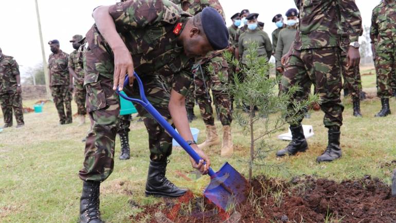 KDF PARTNERS WITH GREEN AFRICA FOUNDATION IN A TREE PLANTING EXERCISE