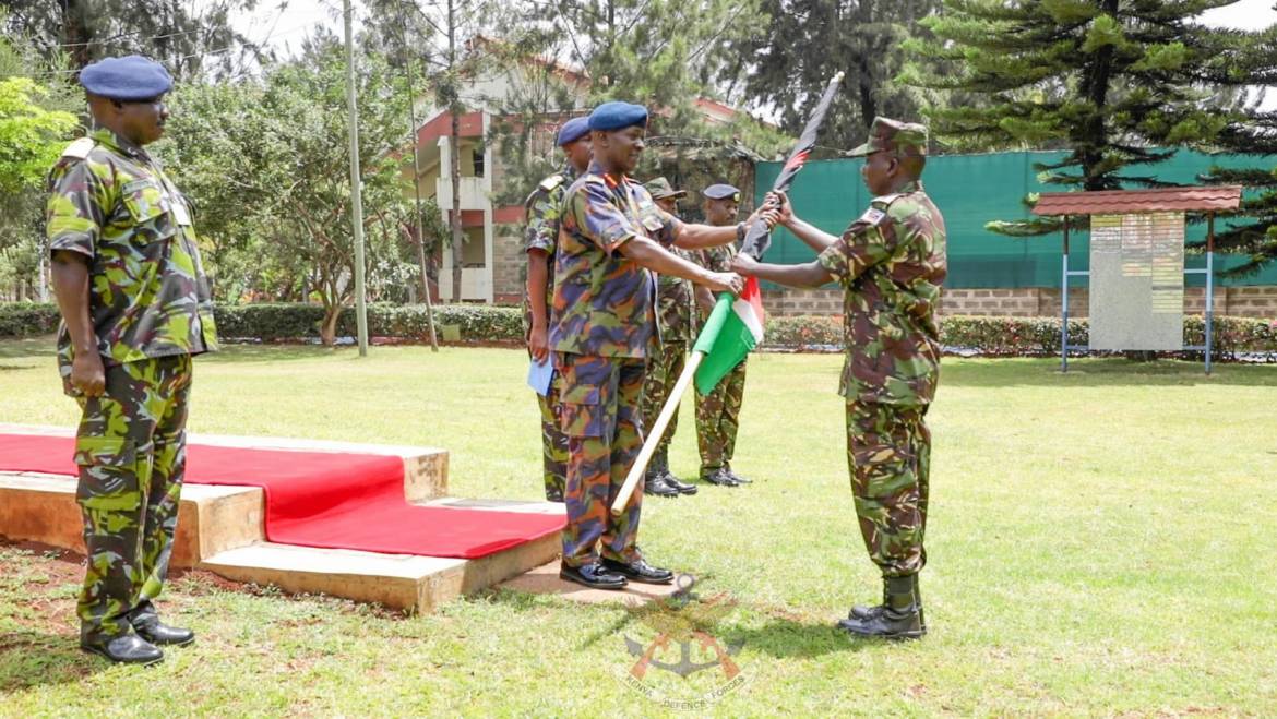 NATIONAL FLAG HANDOVER TO THE 58TH WORLD MILITARY CROSS COUNTRY CHAMPIONSHIPS