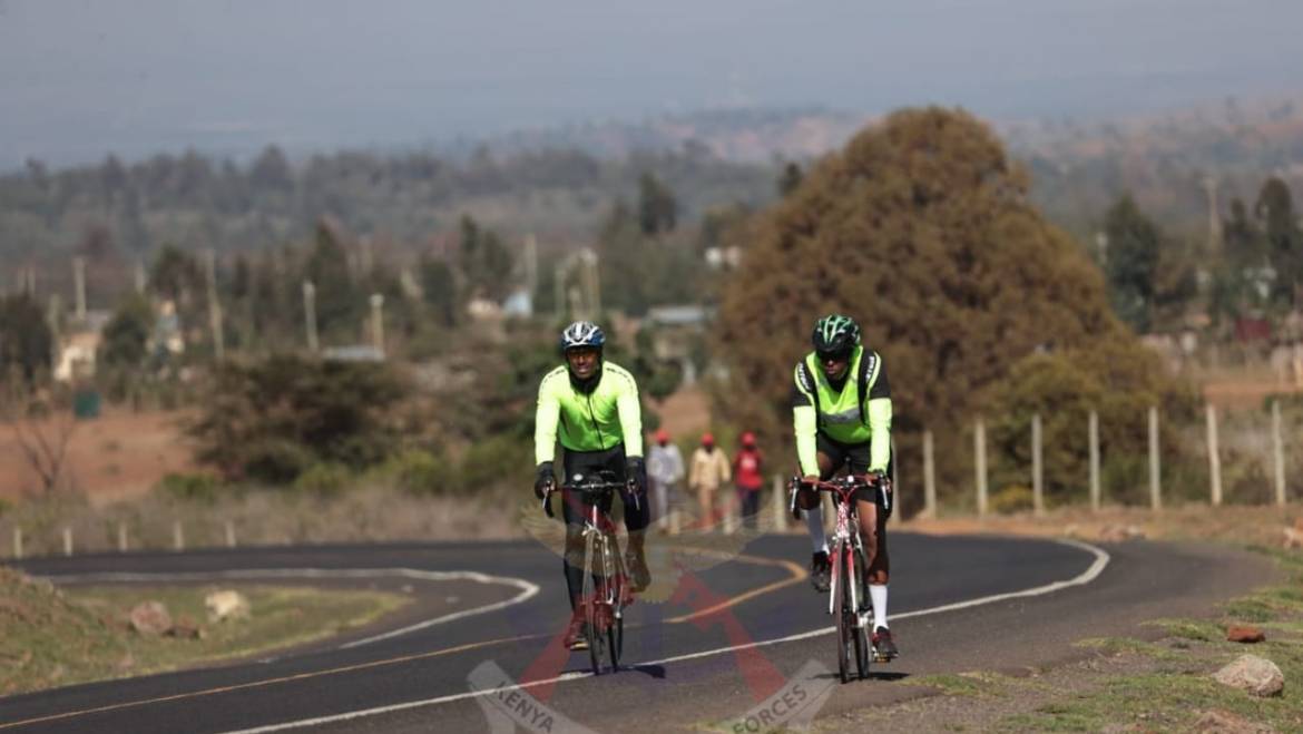 KDF SENIOR OFFICERS CYCLE 114KM AHEAD OF KDF DAY CELEBRATIONS