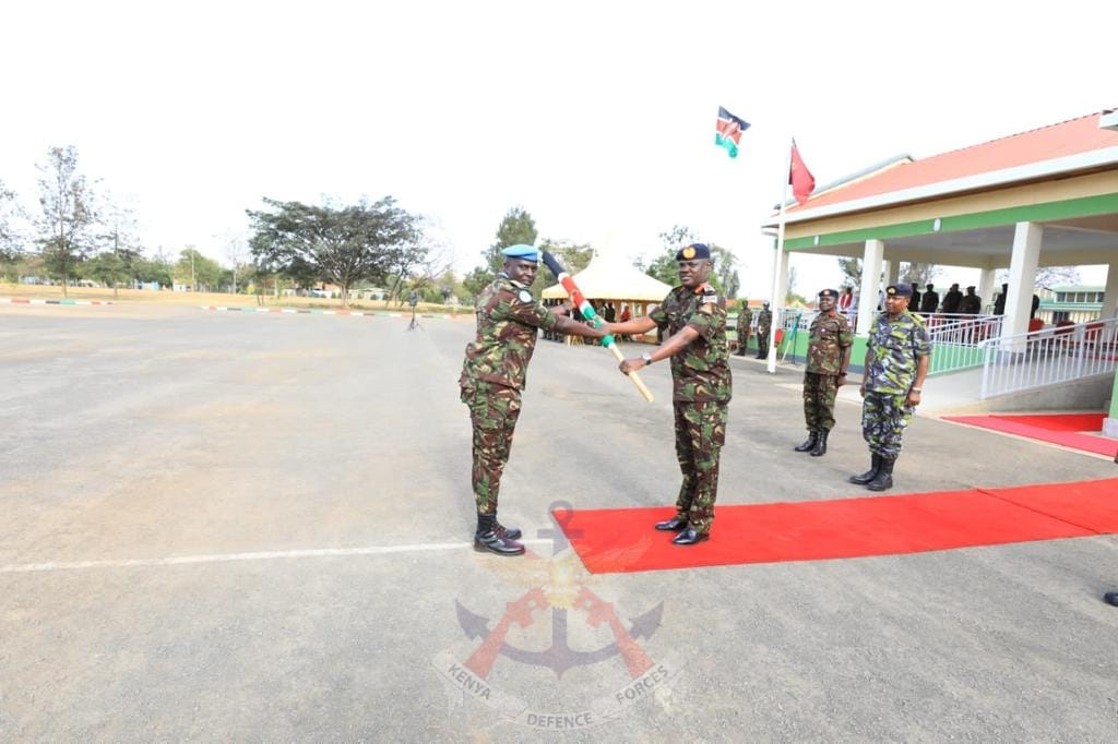 COMMANDER KENYA ARMY FLAGS OFF SIGNALS COMPANY TO UN MISSION IN THE DEMOCRATIC REPUBLIC OF CONGO