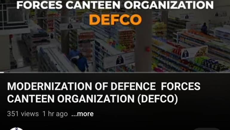 MODERNIZATION OF THE DEFENCE FORCES CANTEEN