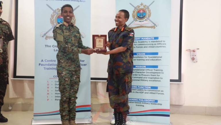 SOMALI ARMED FORCES COMMANDER VISITS KENYA MILITARY ACADEMY