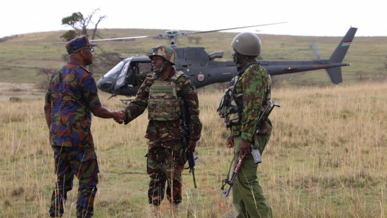 VCDF VISITS TROOPS DEPLOYED UNDER THE MULTI AGENCY OPERATION IN THE NORTH RIFT.