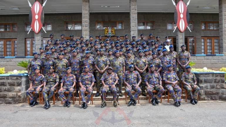 COMMANDER KENYA AIR FORCE OFFICIALLY RECEIVES NEWLY COMMISSIONED OFFICERS