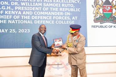 PRESIDENT RUTO PRESIDES OVER THE 25th GRADUATION CEREMONY OF THE NATIONAL DEFENCE COLLEGE