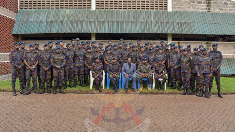 KENYA AIRFORCE JUNIOR OFFICERS VISIT RETIRED KAF COMMANDER