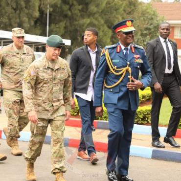 U.S GENERAL PAYS COURTESY CALL TO THE KDF CHIEF OF DEFENCE FORCES AT ULINZI HOUSE