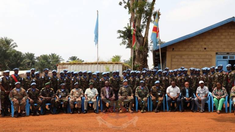 KENYAN TROOPS IN DRC RECEIVE UNITED NATIONS SERVICE MEDALS FOR THEIR CONTRIBUTION IN PEACE