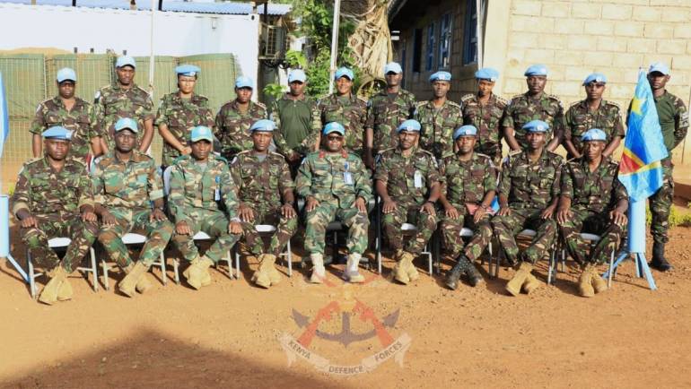 FIB COMMANDER BRIGADIER ALFRED MATAMBO VISITS KENYA QUICK  REACTION FORCE SERVING UNDER MONUSCO IN BENI DRC