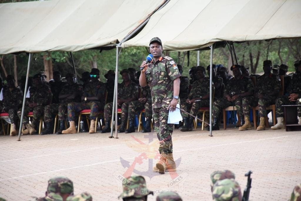 DEPUTY  COMMANDER KENYA ARMY VISITS TROOPS SCHEDULED   FOR PEACE KEEPING OPERATIONS IN DRC