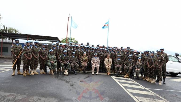KENYA SIGNALS COMPANY TROOPS HONORED WITH SERVICE MEDALS IN GOMA, EASTERN DRC.