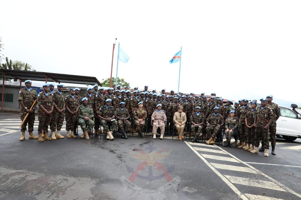 KENYA SIGNALS COMPANY TROOPS HONORED WITH SERVICE MEDALS IN GOMA, EASTERN DRC.