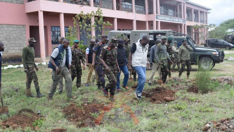 VICE CHIEF OF DEFENCE FORCES OBSERVES NATIONAL TREE PLANTING EXERCISE IN KAJIADO
