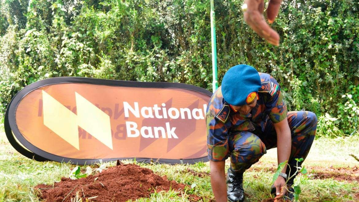 JOINT COMMAND AND STAFF COLLEGE (JCSC) PARTNERS WITH NATIONAL BANK OF KENYA (NBK) IN TREE PLANTING AND GROWING EVENT