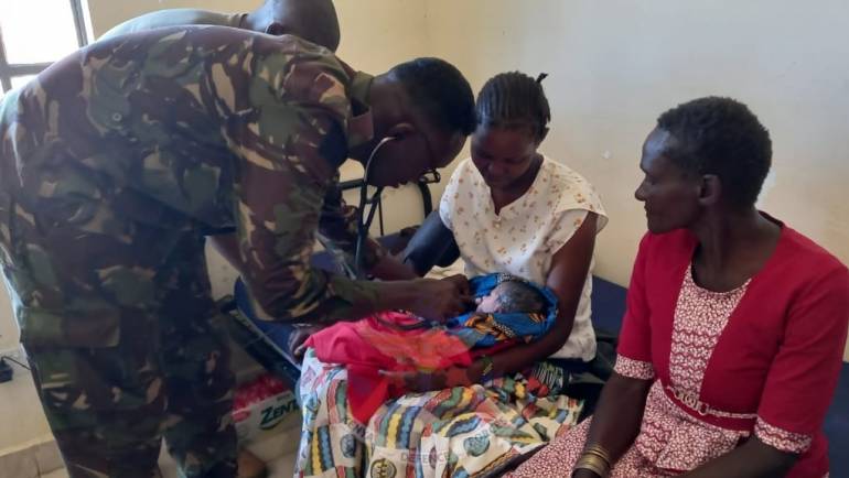 KDF TROOPS AID IN CHILD DELIVERY ON JAMHURI DAY