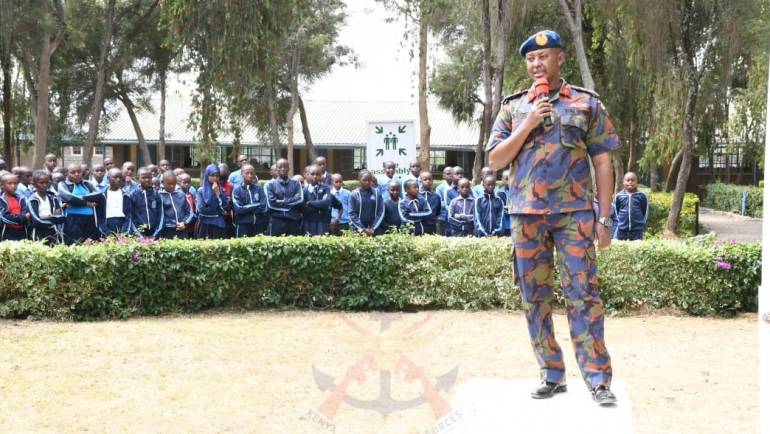 BASE COMMANDER LAB LEADS AWARD CEREMONY AT LAIKIPIA AIR BASE PRIMARY SCHOOL