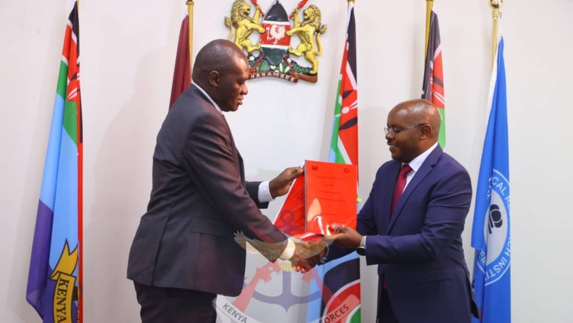 DEFENCE PS PRESIDES SIGNING OF MOU BETWEEN MOD AND KEMRI