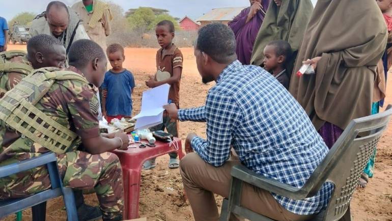 KDF COMMUNITY ENGAGEMENT AT ALI ISMAIL, DIFF SUBCOUNTY, WAJIR COUNTY.