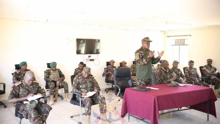 OUTGOING AND INCOMING COMMANDER KENYA ARMY VISIT NORTH RIFT