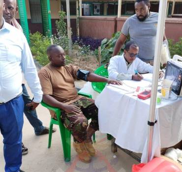 KDF PERSONNEL PARTICIPATE IN BLOOD DONATION EXERCISE