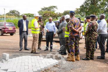 PS DEFENCE INSPECTS ONGOING MAINTENANCE WORKS AT  KASARANI STADIUM