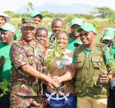 PS AND VCDF LEAD NATIONAL TREE GROWING DAY INITIATIVE AT GAMBELA WETLANDS IN MERU