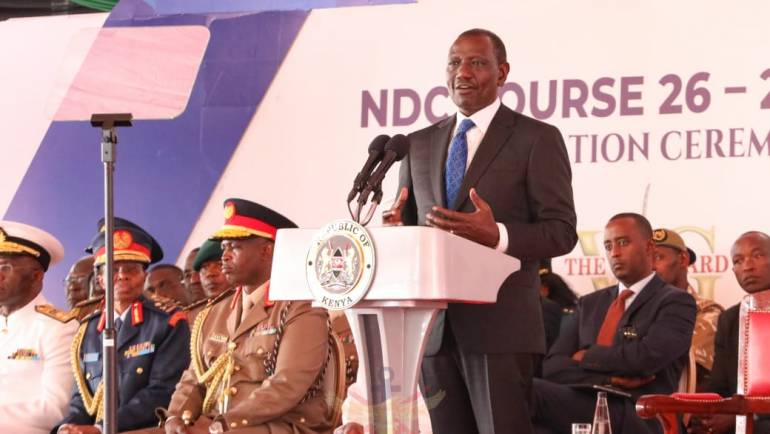 PRESIDENT RUTO OFFICIATES THE 26TH GRADUATION OF THE NATIONAL DEFENCE COLLEGE