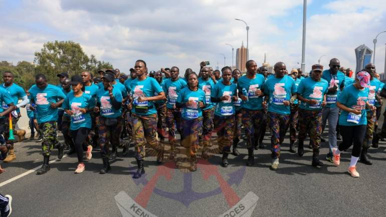 MOI AIR BASE SHOWCASES TEAM SPIRIT AT THE 2024 NAIROBI CITY MARATHON AS KDF ELITE ATHLETES SHINE