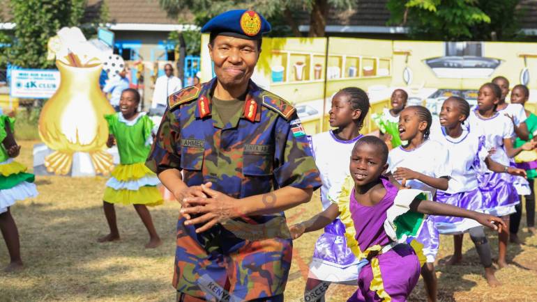 COMMANDER KAF VISITS MOI AIR BASE PRIMARY SCHOOL