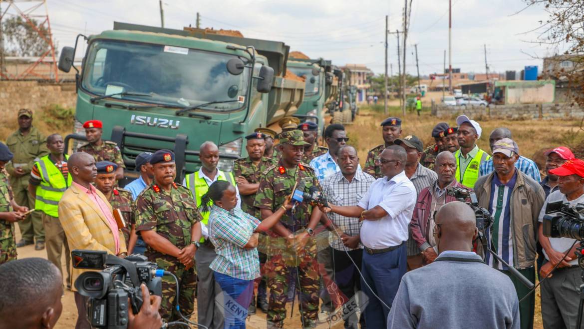 KENYA ARMY CORPS OF ENGINEERS LAUNCHES ROAD CONSTRUCTION IN THIKA