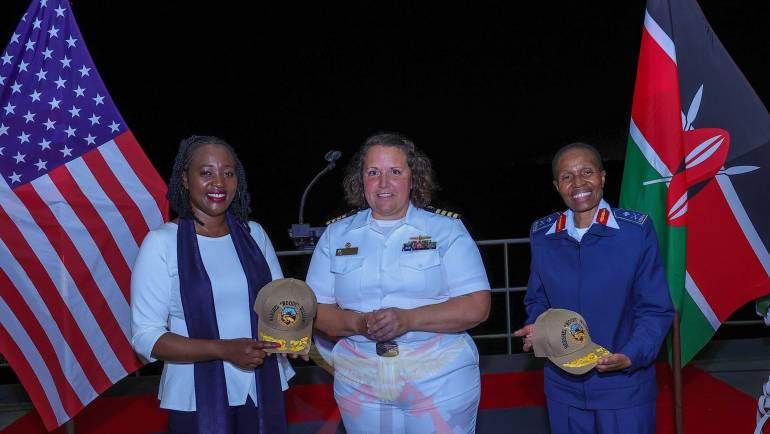 CS DEFENCE ATTENDS FUNCTION ABOARD USS HERSHEL ‘WOODY’ WILLIAMS