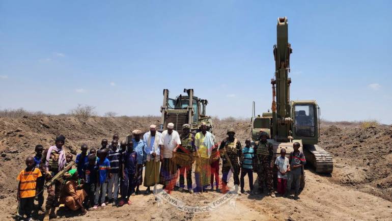 KDF TROOPS CONSTRUCT WATER PAN AT SARIRA VILLAGE