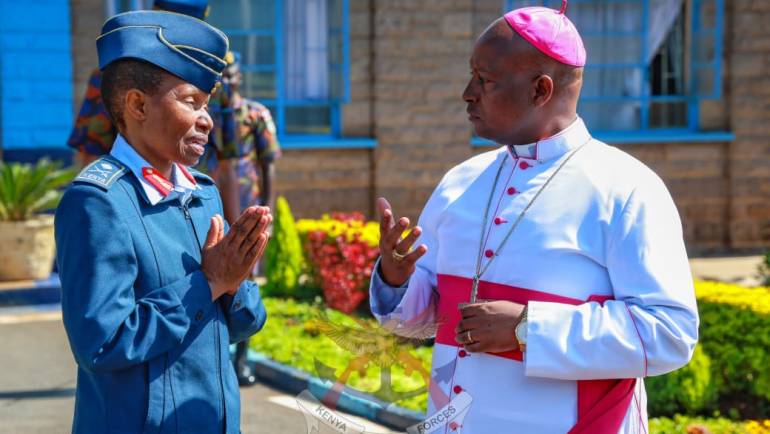 BISHOP PAYS COURTESY CALL ON COMMANDER KENYA AIR FORCE