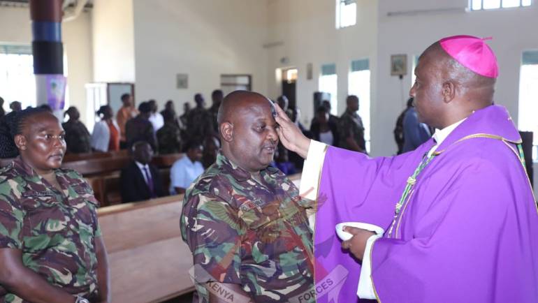 DHQ CATHOLIC CHURCH OBSERVES ASH WEDNESDAY